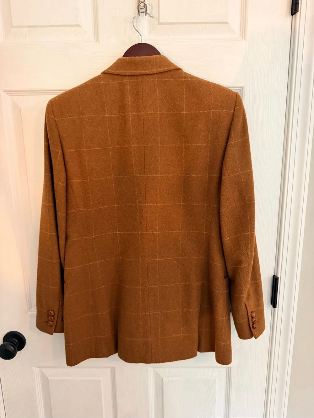 Christian Dior Vintage Double Breasted Women’s Camel Wool Jacket Blazer Size 8